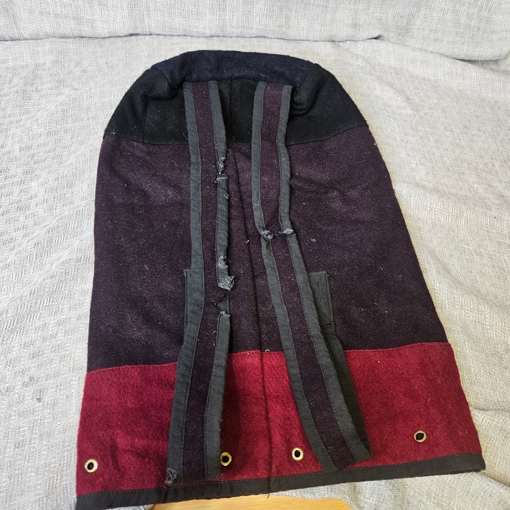 Vintage Handcrafted Wool Striped Backpack Boho Folk Tribal Bag - Picture 3 of 9
